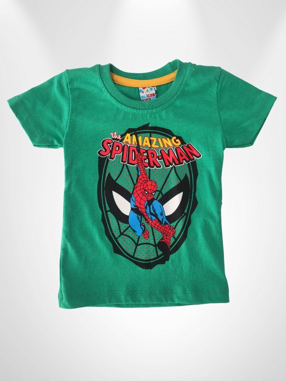 Erkek Çocuk Yeşil Spiderman Tshirt